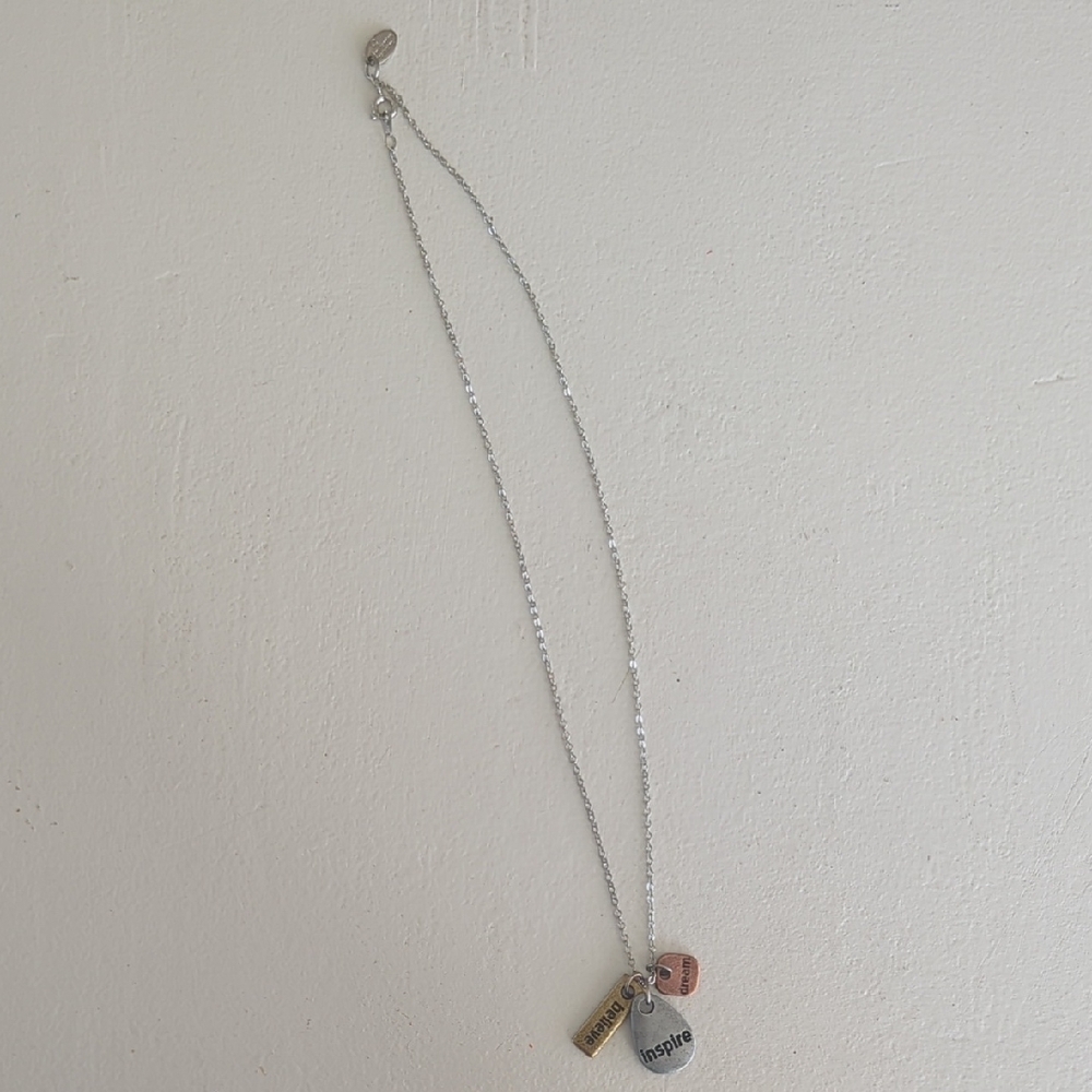 Dainty Silver and Gold Necklace with Charming Pendants